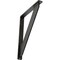 Ekena Millwork Traditional Wrought Iron Bracket, (Single center brace), Antiqued Pewter 1 1/2"W x 7 1/2"D x 10"H BKTM01X07X10STRAPW - alternate 1